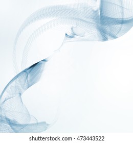 Abstract motion smooth blue, futuristic wavy illustration