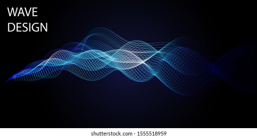 Abstract motion smooth color wave vector