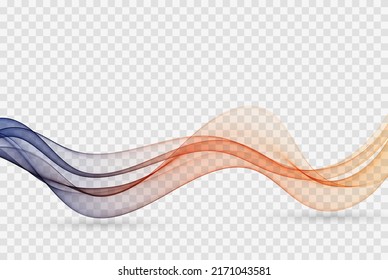 Abstract motion smooth color wave vector. Curved lines of a transparent wave.