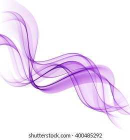 Abstract Motion Smooth Color Wave Vector. Curve Purple Lines.