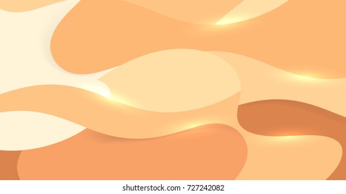 Abstract motion smooth paper with waves and shadows