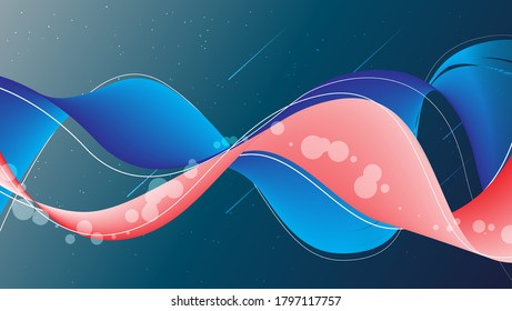 Resumen del fondo de la onda de movimiento. fondo de tecnología de patrones de línea de mezcla