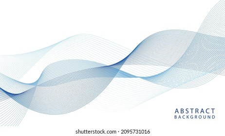 Abstract motion wave blue gradient line background