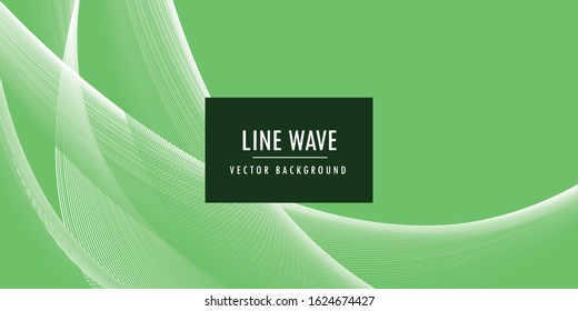 Abstract motion wave green background