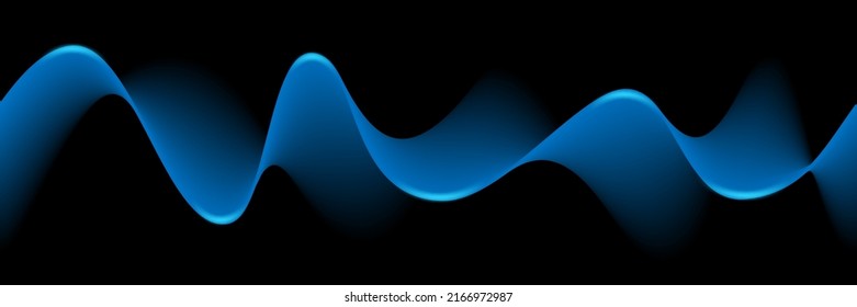 Abstract motion wave vector illustration. Blue design element for party, music or technology modern concept isolated on white background.