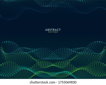 Abstract Motion Wavy Background with Dots Lines.