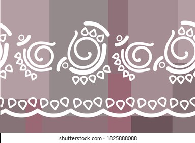 Abstract motive background seamless pattern for ornate border design, invitation greeting cards announcements, textile material. tradional indian motifs fashion.