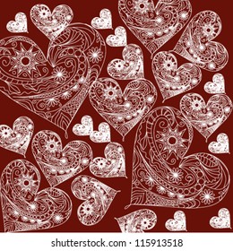 Abstract motive love flowers vector