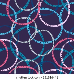 Abstract motley circles seamless pattern. Endless retro background