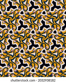 abstract motley geometric seamless pattern. the overlapping art forms are arranged in a specific order.Vector illustration for celebration, party, holiday, invitation and Your project.