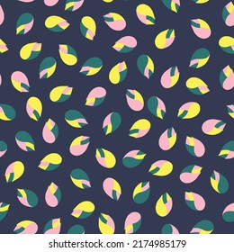 Abstract motley seamless pattern with heliconia flower buds vector illustration