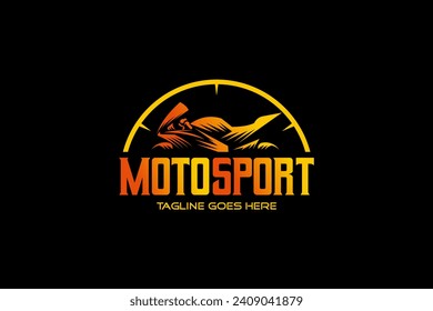 Abstract motosport logo template, logo design for motorbike club, dealer, repair shop