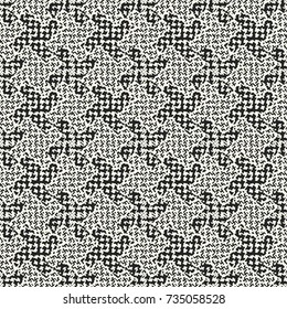 Abstract Mottled Checked Distressed Background. Seamless Pattern.