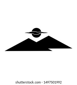 Abstract Mount Peak logo. Minimalistic Creative Mountain logo design. Simple symbol