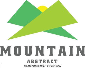 abstract mountain adventure logo concept