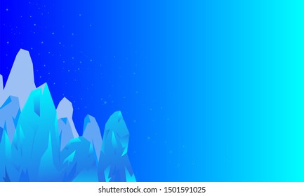 Abstract mountain background with blue color tone and have space for insert text, vector illustration