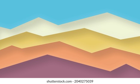 Resumen de la ilustración de fondo de montaña. Vector de ilustración de fondo colorido de la vista de montaña