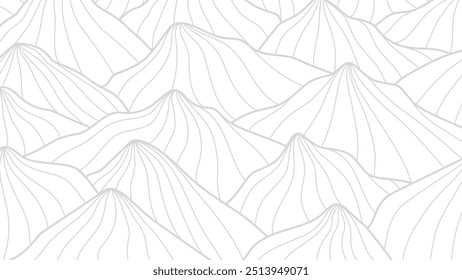 Abstract mountain background. Line style mountain background. Hand drawn Mountain line arts illustration.