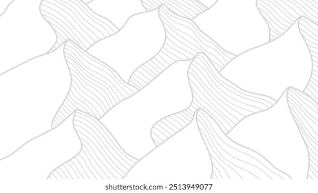 Fundo abstrato da montanha. Plano de fundo da montanha de estilo de linha. Desenhado à mão ilustração das artes da linha de Montanha.