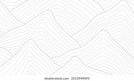 Abstract mountain background. Line style mountain background. Hand drawn Mountain line arts illustration.