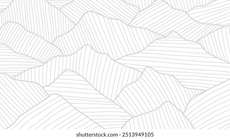 Fundo abstrato da montanha. Plano de fundo da montanha de estilo de linha. Desenhado à mão ilustração das artes da linha de Montanha.