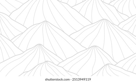 Abstractas fondo de montaña. Fondo de montaña de estilo de línea. Dibujado a mano ilustración de artes de línea de montaña.