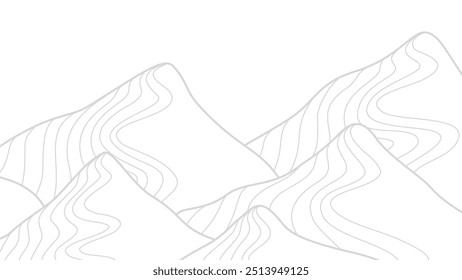 Abstract mountain background. Line style mountain background. Hand drawn Mountain line arts illustration.
