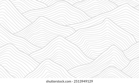 Fundo abstrato da montanha. Plano de fundo da montanha de estilo de linha. Desenhado à mão ilustração das artes da linha de Montanha.