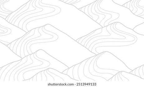 Abstractas fondo de montaña. Fondo de montaña de estilo de línea. Dibujado a mano ilustración de artes de línea de montaña.