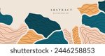 Abstract mountain background vector. Topographic art with line art texture. Abstract art wallpaper for prints, decoration, interior decor, wall arts and canvas prints.
