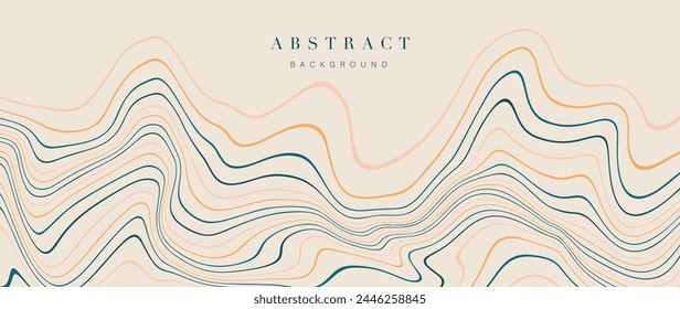 Abstract mountain background vector. Topographic art with line art texture. Abstract art wallpaper for prints, decoration, interior decor, wall arts and canvas prints.