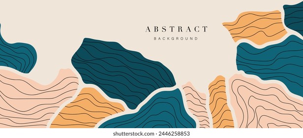 Abstract mountain background vector. Topographic art with line art texture. Abstract art wallpaper for prints, decoration, interior decor, wall arts and canvas prints.