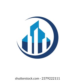 abstract mountain blue logo icon vector design