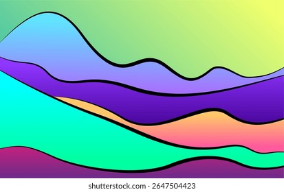 Vector de fondo colorido de la montaña Abstractas