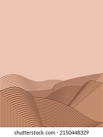 Abstract mountain contemporary aesthetic backgrounds landscapes. with mountain, forest, sea, skyline, wave. vector illustrations