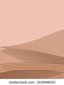 Abstract mountain contemporary aesthetic backgrounds landscapes. with mountain, forest, sea, skyline, wave. vector illustrations