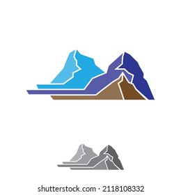 Abstract mountain design for infographic or mapping. Vector illustration EPS.8 EPS.10