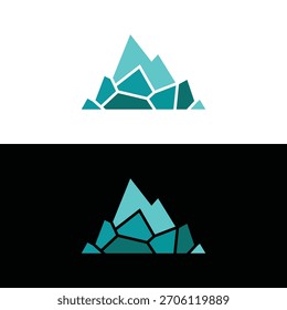 Abstractas diseño de logotipo de diamante de montaña