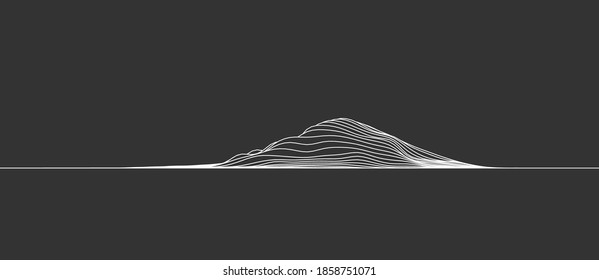 abstract mountain, hill line art