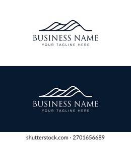 abstract mountain hill logo design