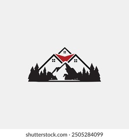 Abstraktes Berghaus, Vektorgrafik