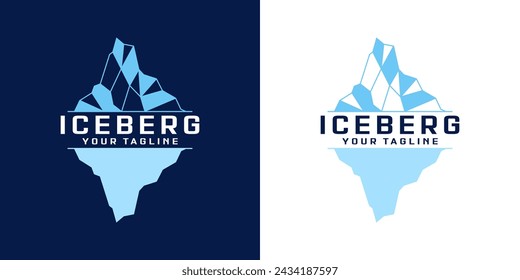 abstract mountain or iceberg logo design