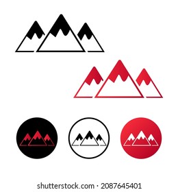 Abstraktes Gebirgssymbol Illustration flaches Design