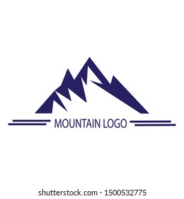 abstract mountain icon logo vector 