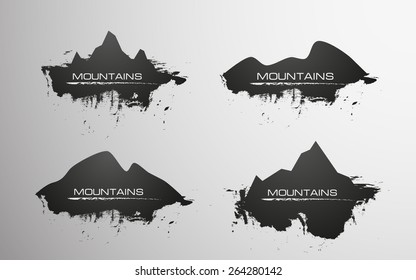 Abstract Mountain Icons (4 Options)