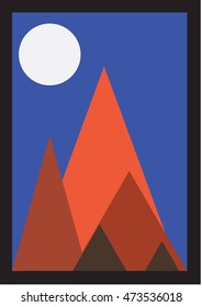 Abstract mountain illustration.