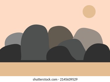 Abstract mountain illustration background. Vector eps editable