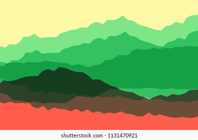 Abstract mountain illustration. Vector background.