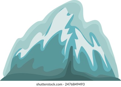 Abstract mountain landscape, flat scenery background. Mountains panoramic view.