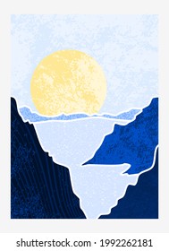 Abstract mountain landscape, natural landscape background.